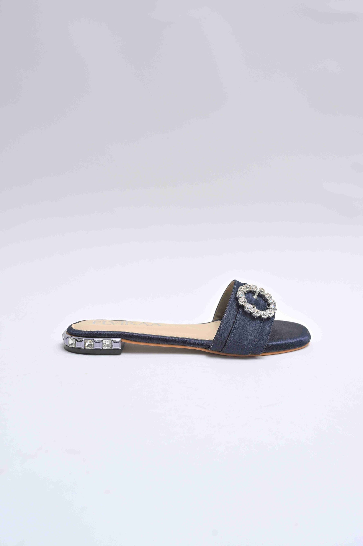 Diamond Buckle Heel Studded Flats