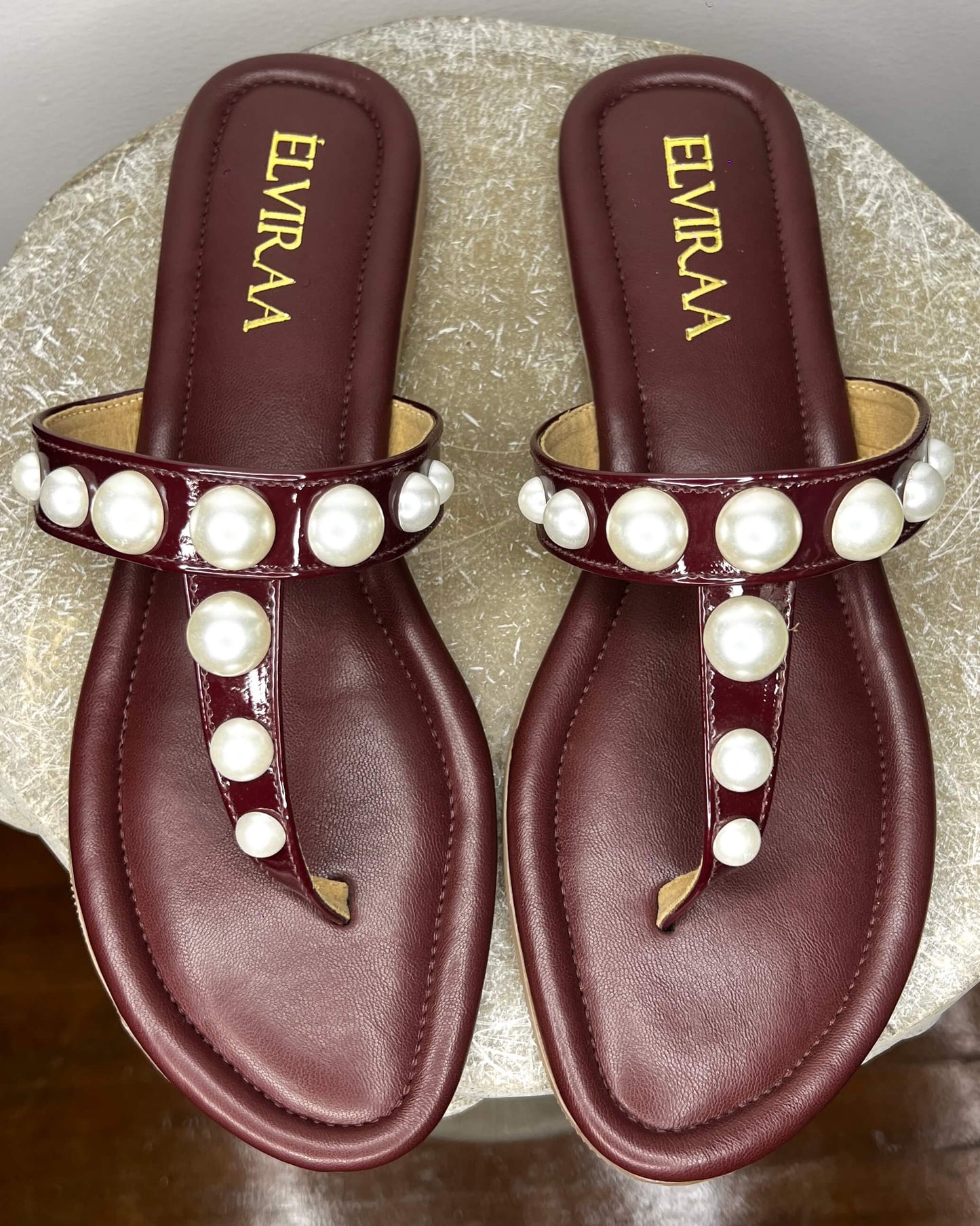 Pearl Thong Flats