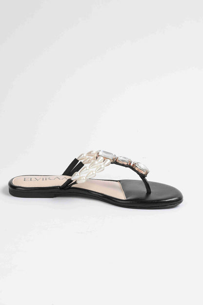 Pearl and Stone Embellished Flats