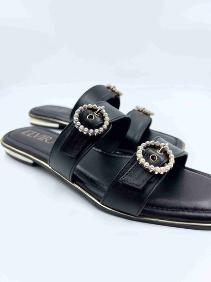 Pearl Buckle Flats