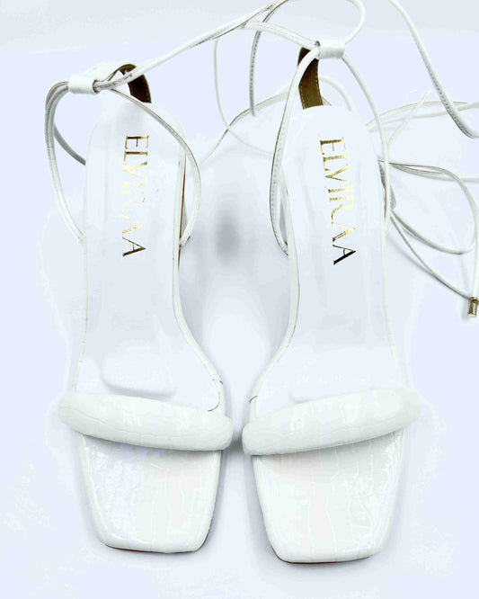 Croco Tie-up Heels