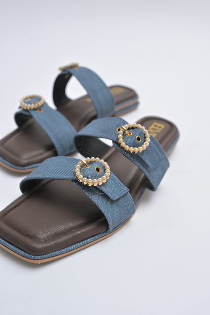 Pearl 2 Buckle Flats