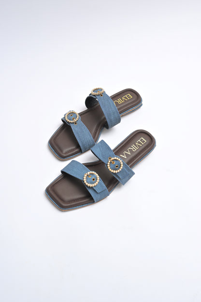 Pearl 2 Buckle Flats