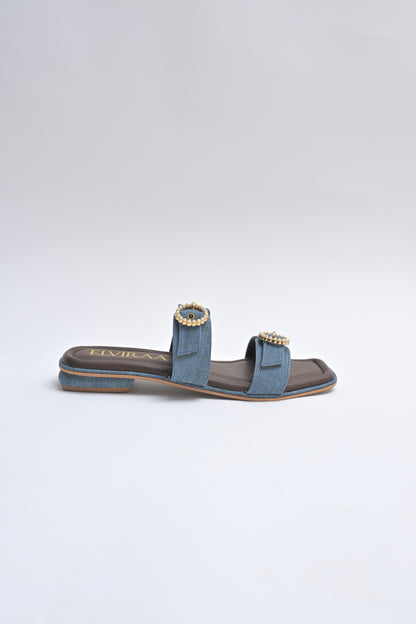 Pearl 2 Buckle Flats