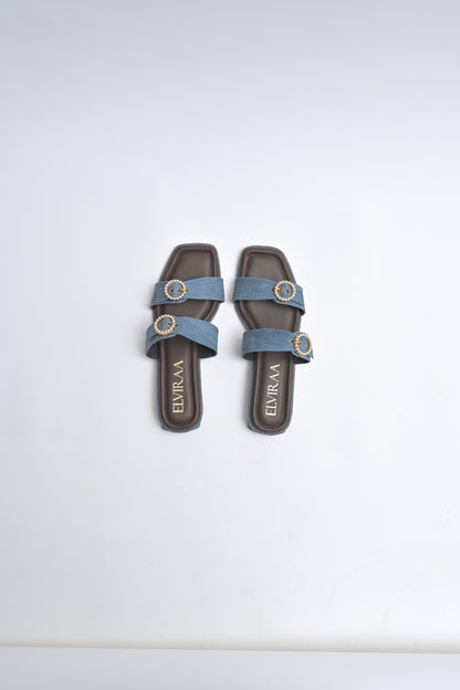 Pearl 2 Buckle Flats