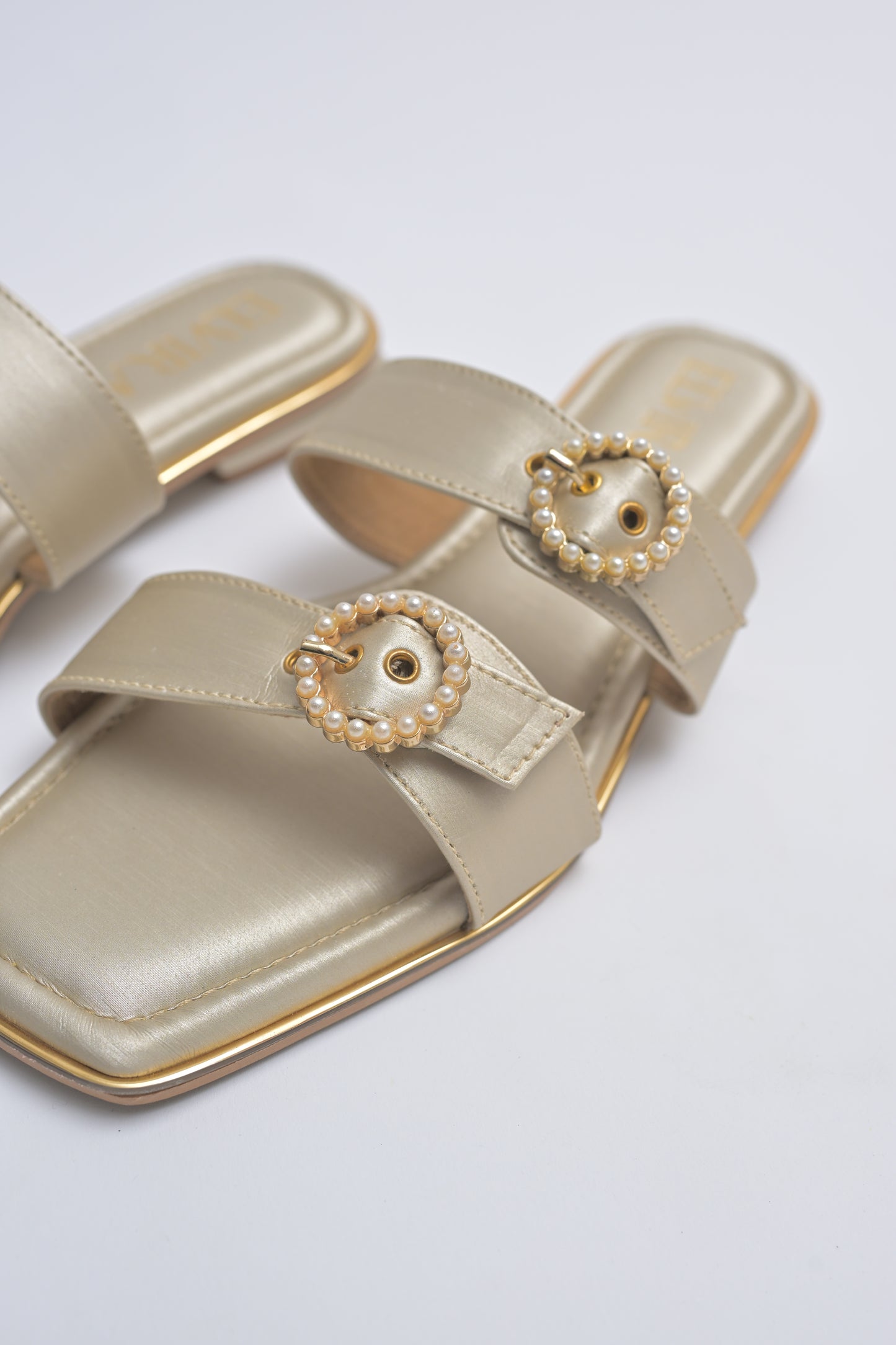 Pearl 2 Buckle Flats