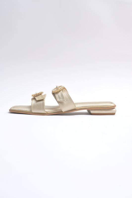 Pearl 2 Buckle Flats