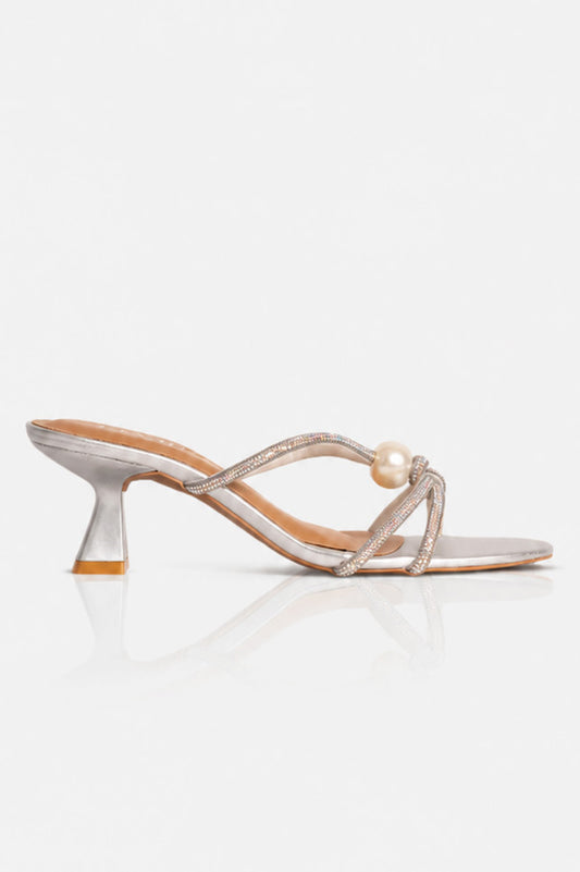 Pearl Rhinestone Heels