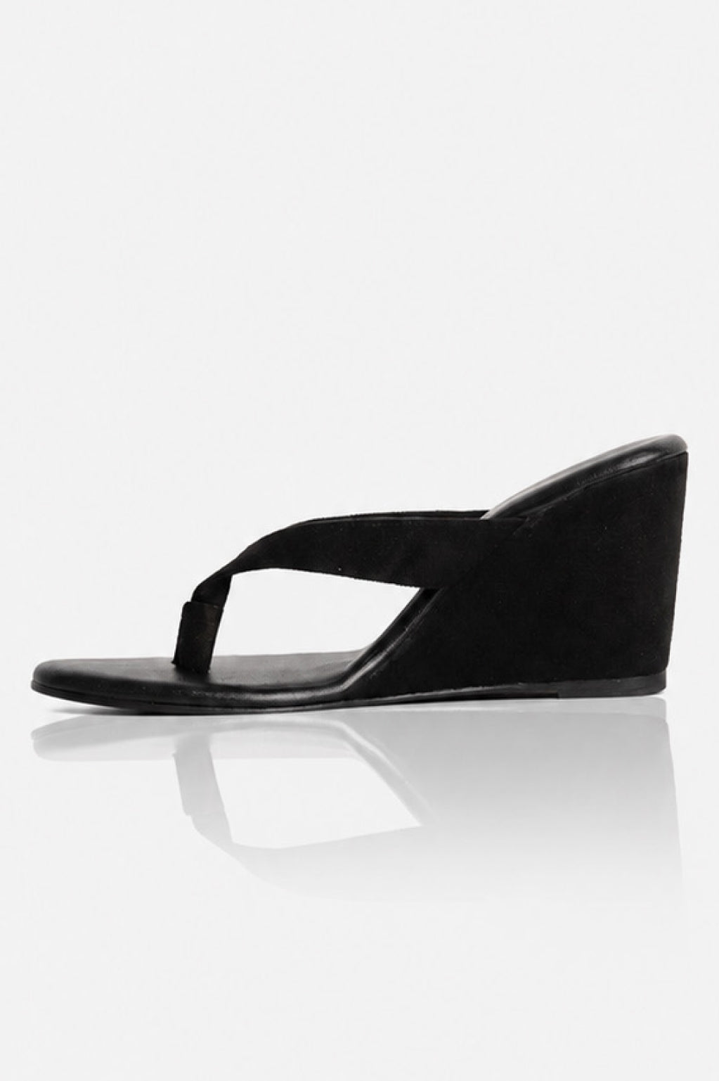 Plain suede wedges