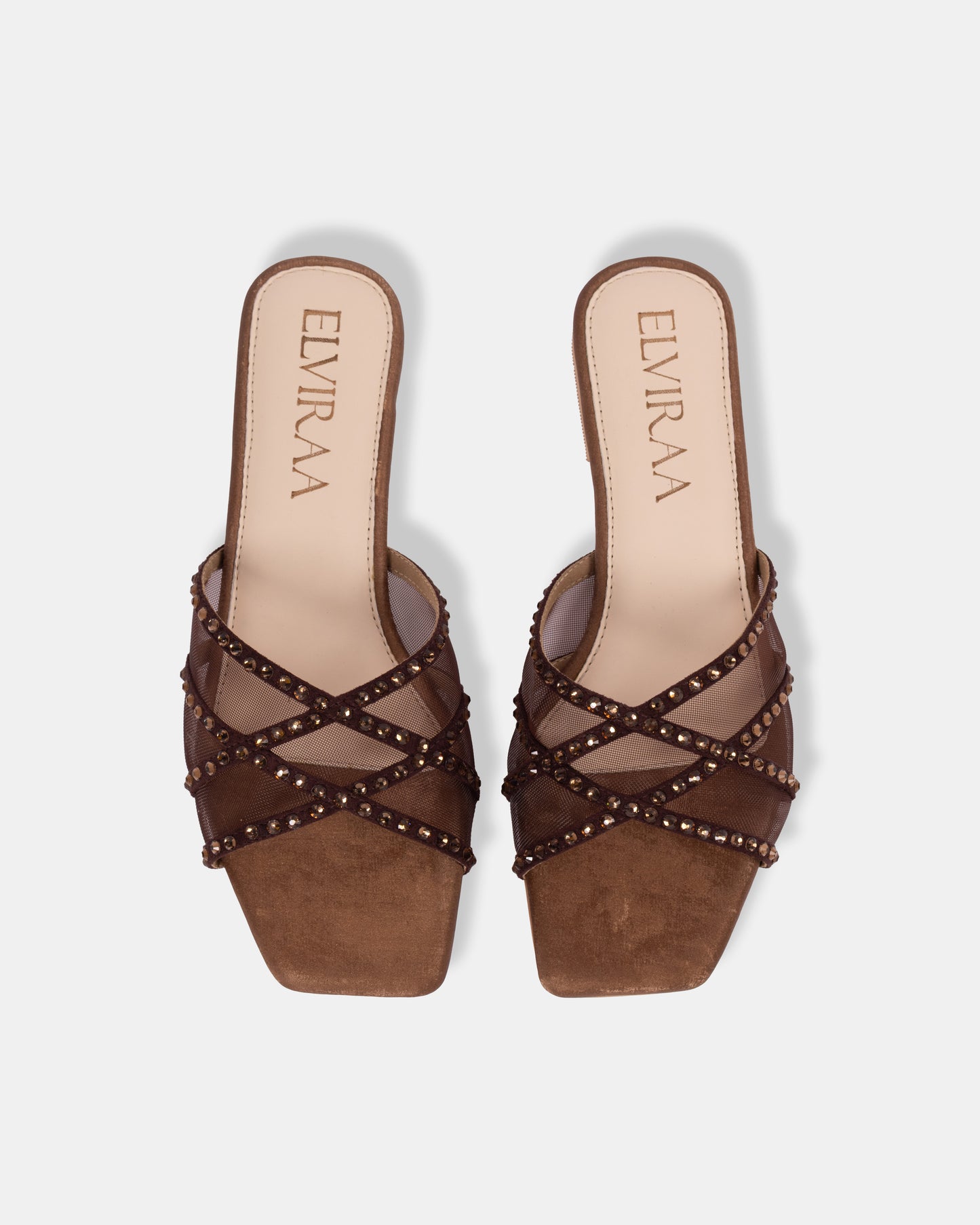 Rhinestone Net Flats