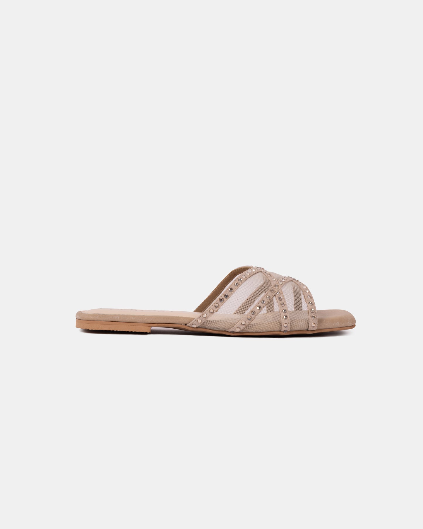 Rhinestone Net Flats