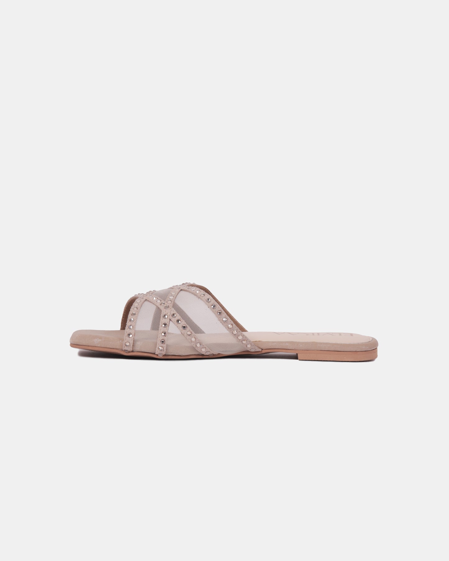 Rhinestone Net Flats