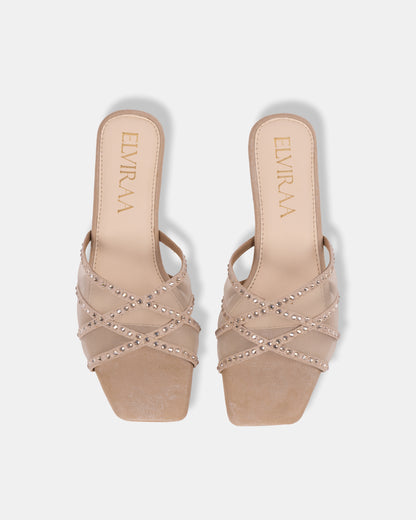 Rhinestone Net Flats