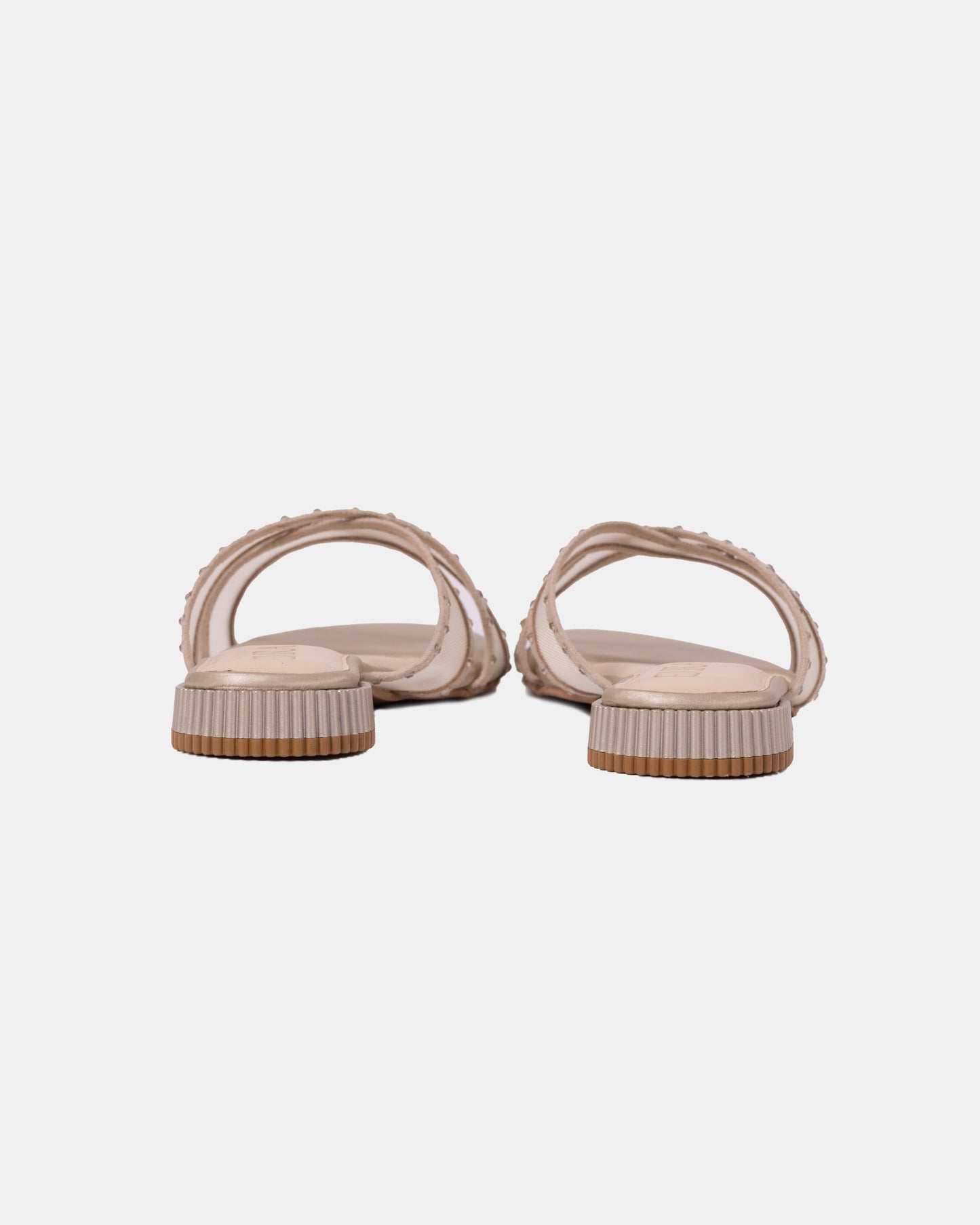 Rhinestone Net X Strap Sandals