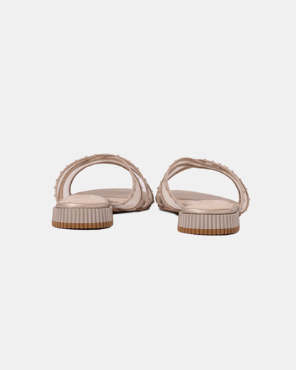 Rhinestone Net X Strap Sandals