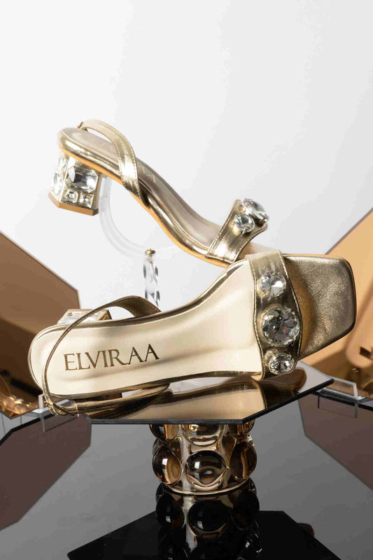 Sling Back Stone Covered Heels