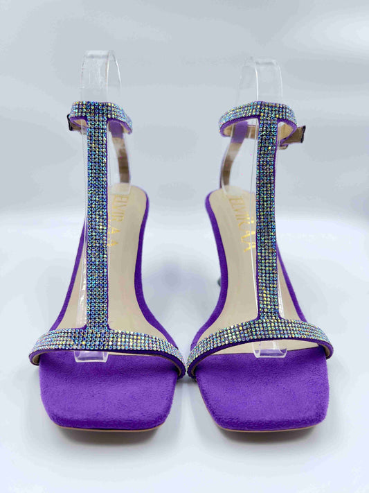Tstrap Rhinestone Heels