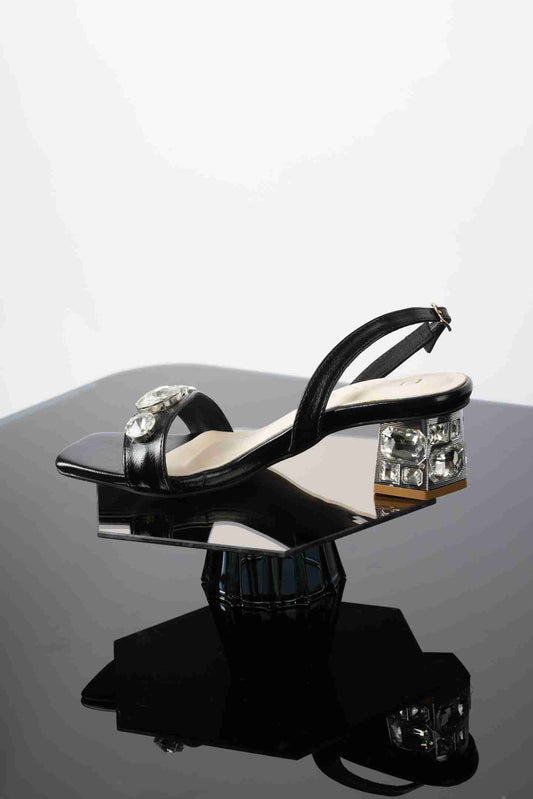 Sling Back Stone Covered Heels