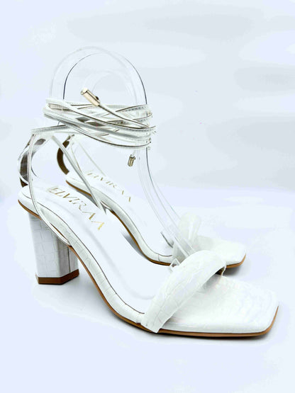 Croco Tie-up Heels