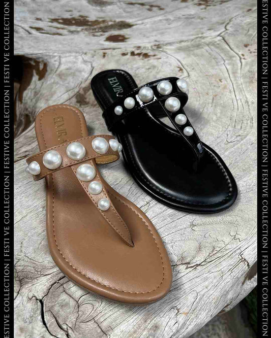 Pearl Thong Flats