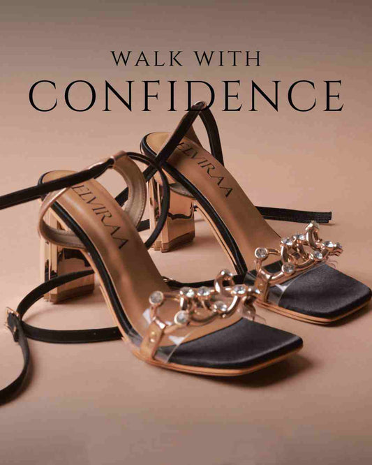 Two Toned Tie-up Heels