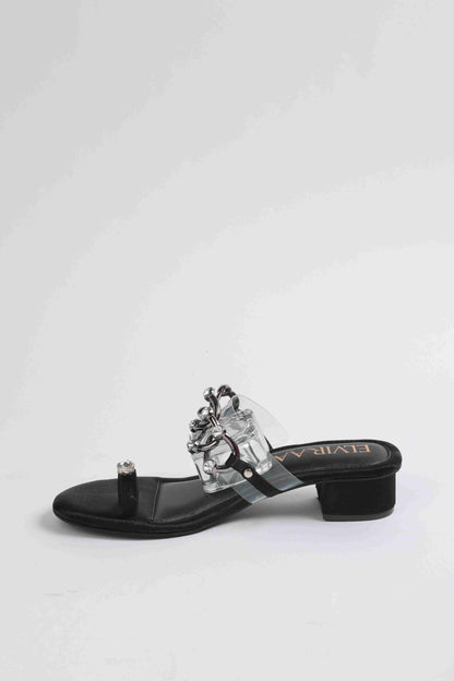 Chain Embellished Heel