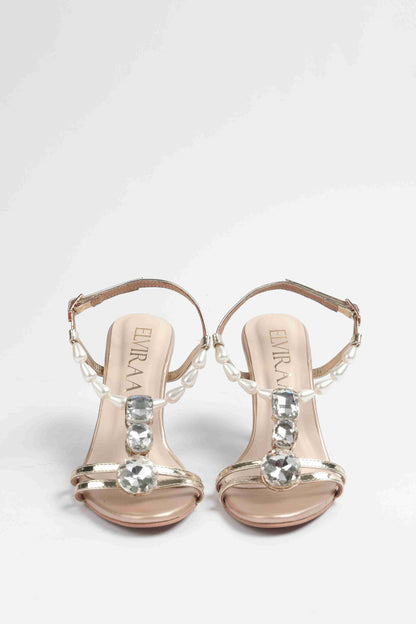 Pearl and Stone Embellished Heels