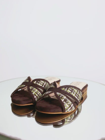 Checked Multicolour Flats