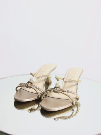 Pearl Rhinestone Heels