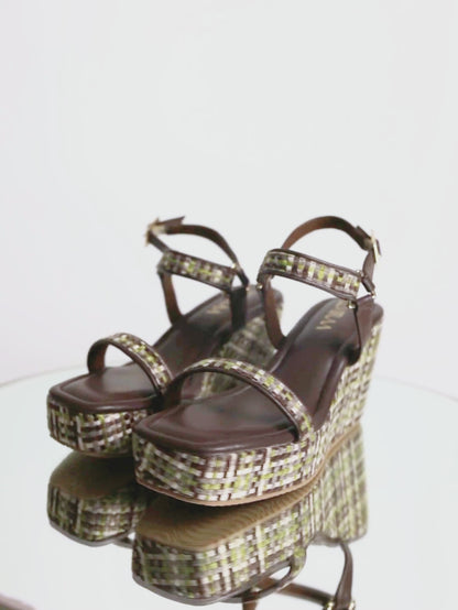 Checked Multicolour Wedges