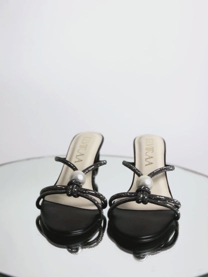 Pearl Rhinestone Heels