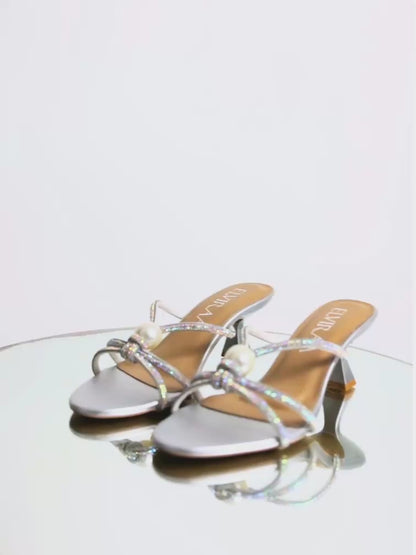 Pearl Rhinestone Heels