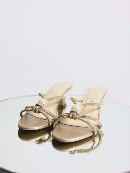 Pearl Rhinestone Heels