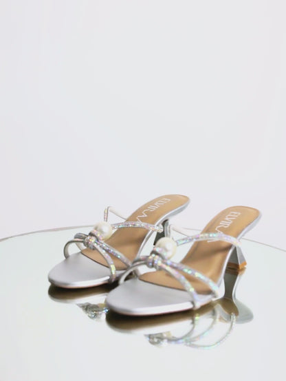 Pearl Rhinestone Heels