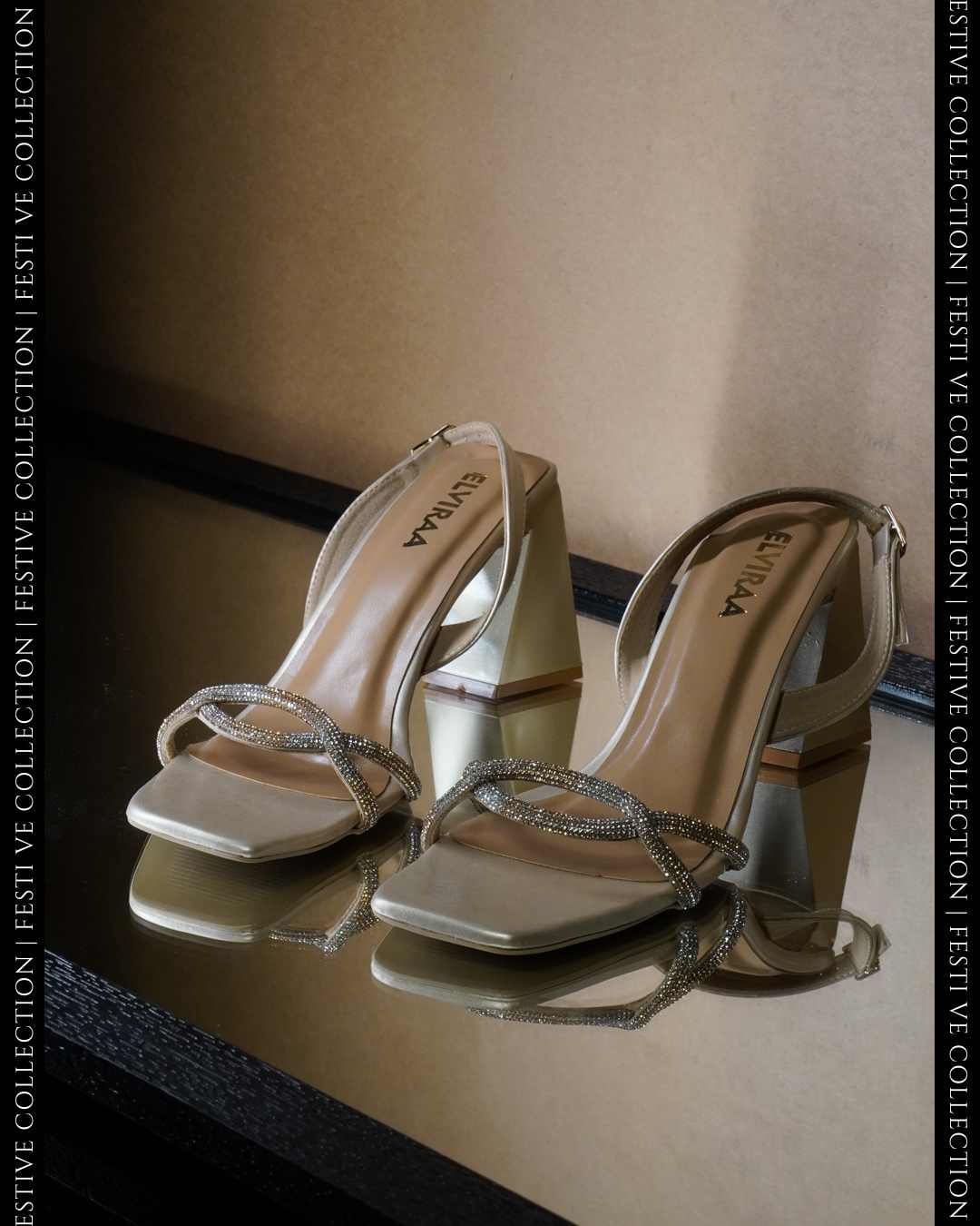 Chain Rhinestone Heels