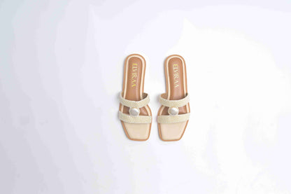 Small Pearl Embroidered Flats