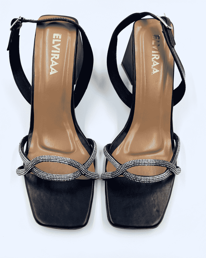 Chain Rhinestone Heels – Elviraa
