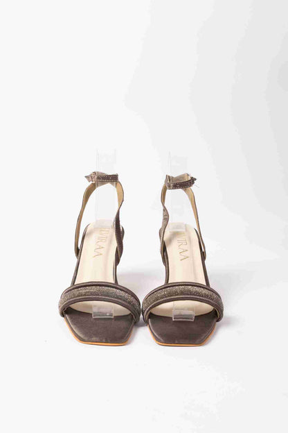 Puffy Diamond Strap High Heel