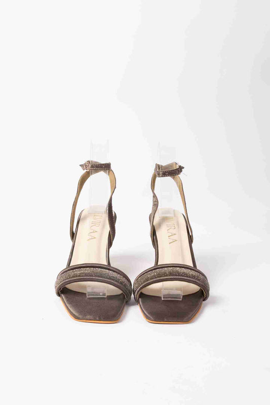 Puffy Diamond Strap High Heel