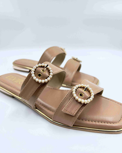 Pearl Buckle Flats